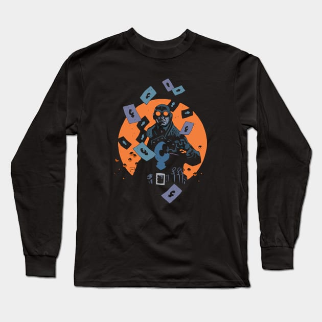 LOBSTER JOHNSON - cards Hellboy bprd Long Sleeve T-Shirt by ROBZILLA